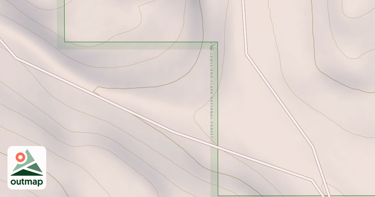 Map of Belt Ridge Spur