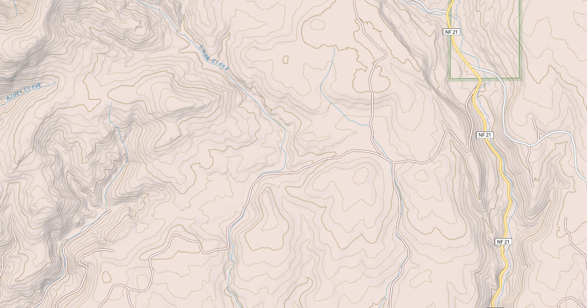 Map preview of USFS National Forest System Roads {71FC1460-1A84-4FA2-BF4D-0769F5AD1EB1}