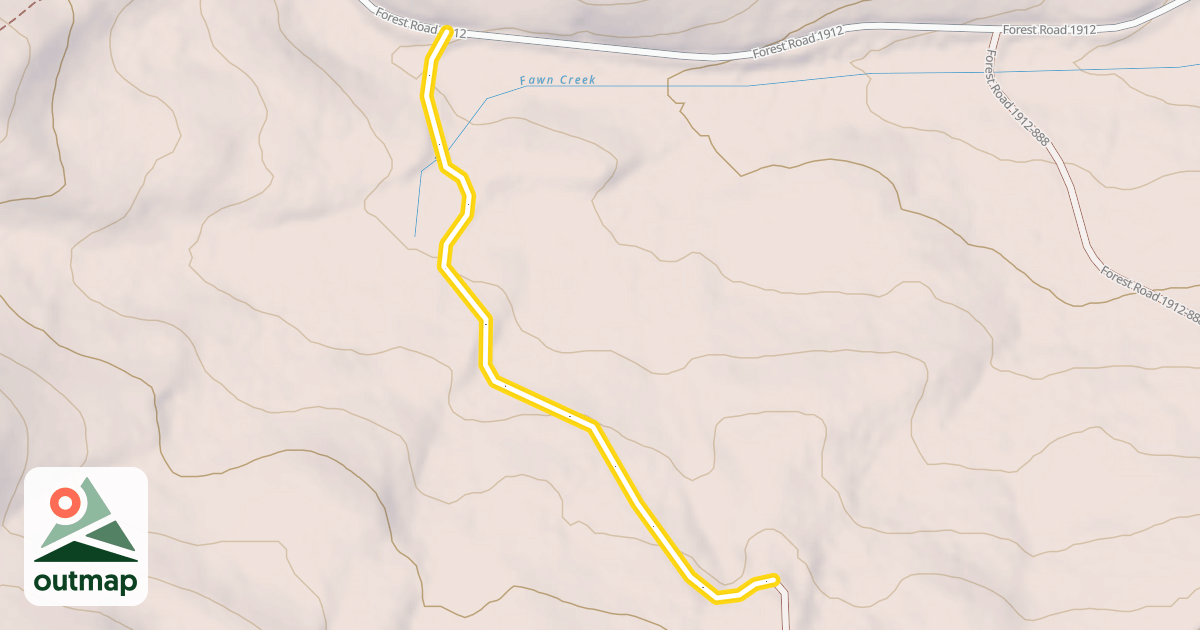 Map of Forest Road 1912-890