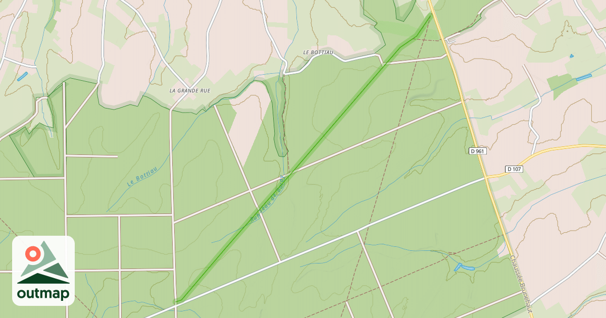 Map of Sentier du Quêne au Leu à la Route de la Haute Rue