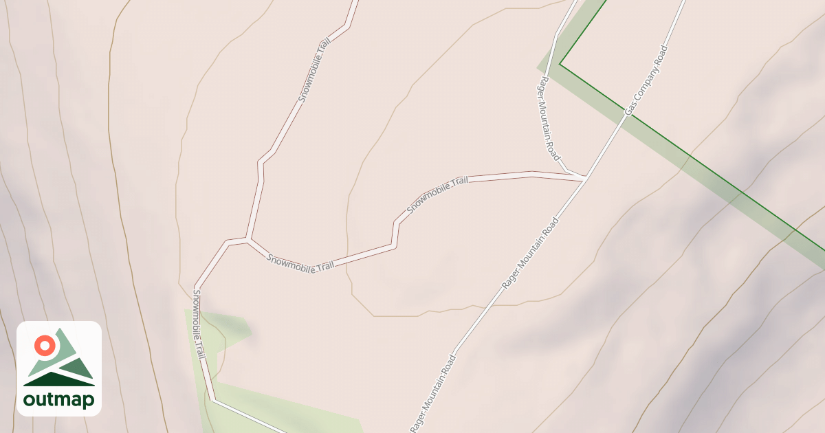 Map of Rager Mountain Division Snowmobile Trails