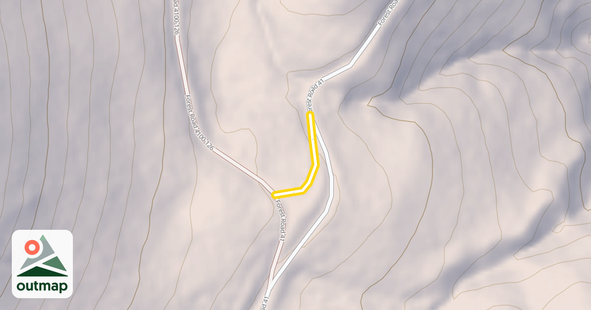 Map of Forest Road 4100-126