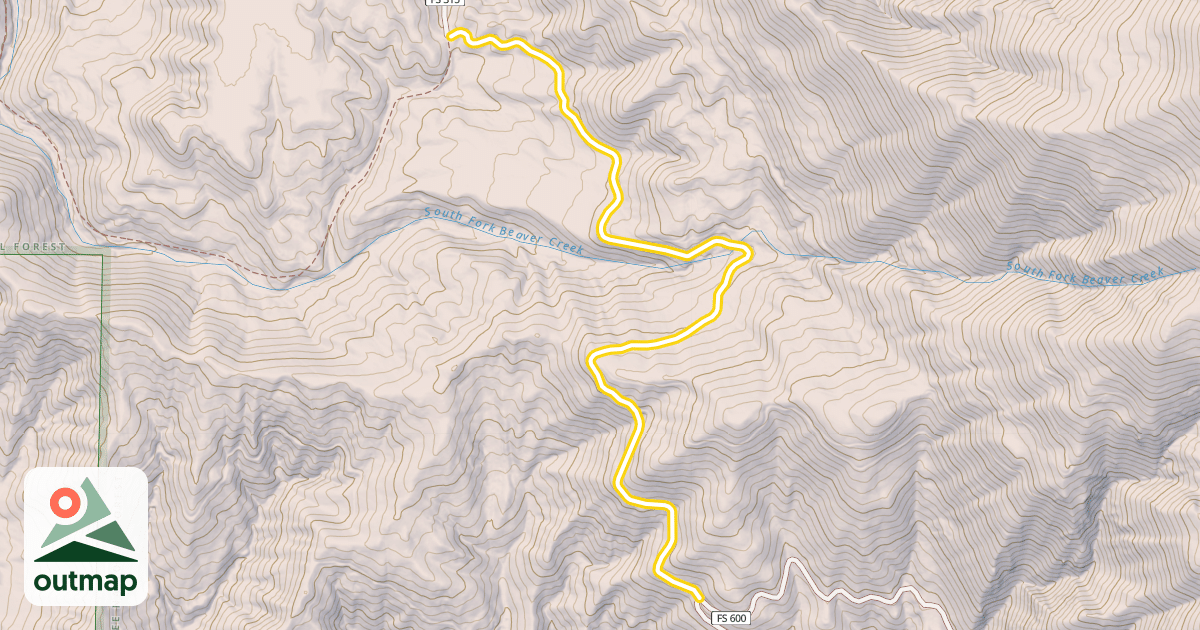Map of Forest Road 6106