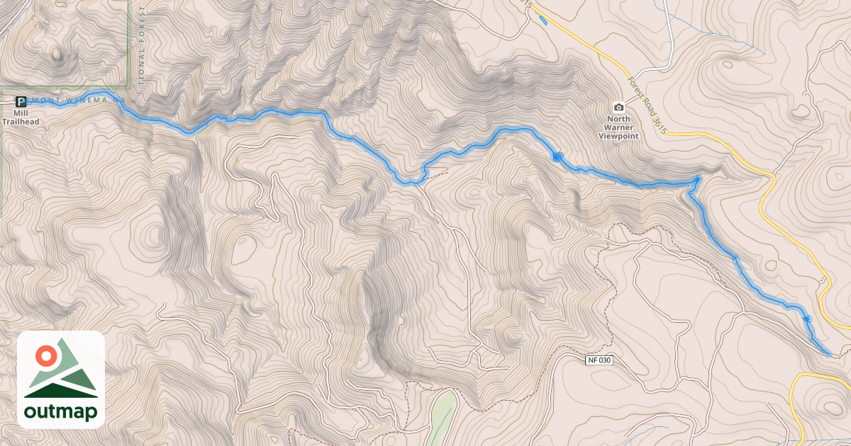 Map of Fremont National Recreation Trail