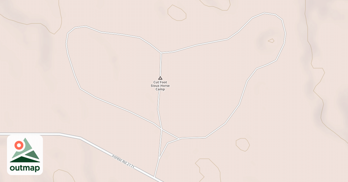 Map of CUT FOOT SIOUX HORSE CAMP