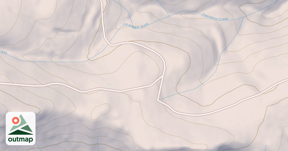 Map of CLEARWATER CREEK T1