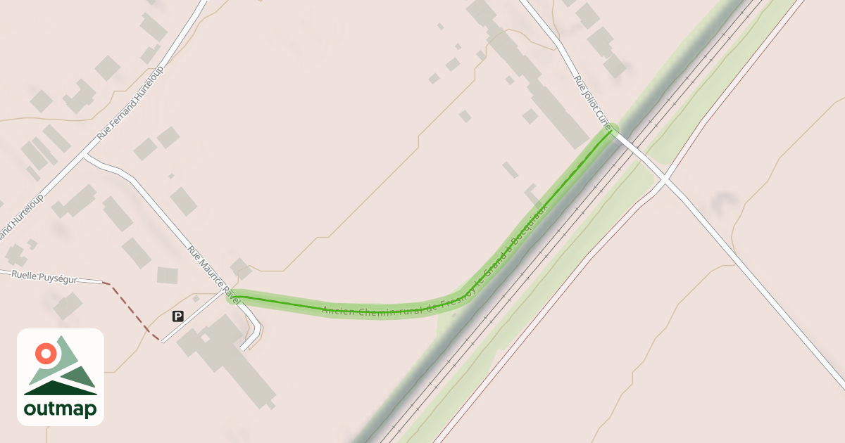 Map of Ancien Chemin rural de Fresnoy le Grand à Bocquiaux