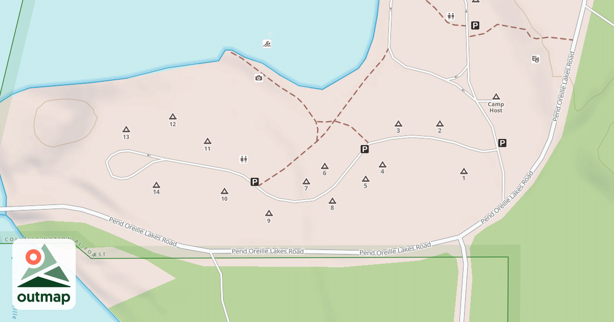 Map of LK GILLETTE PICNIC CAMPGROUND