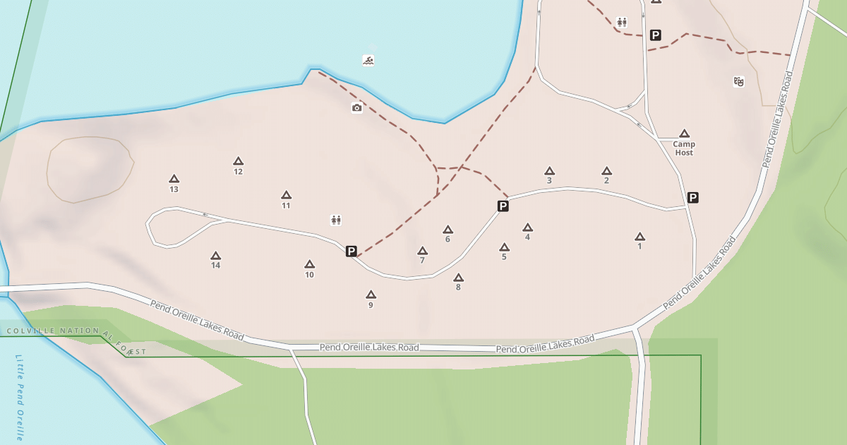 Map preview of LK GILLETTE PICNIC CAMPGROUND