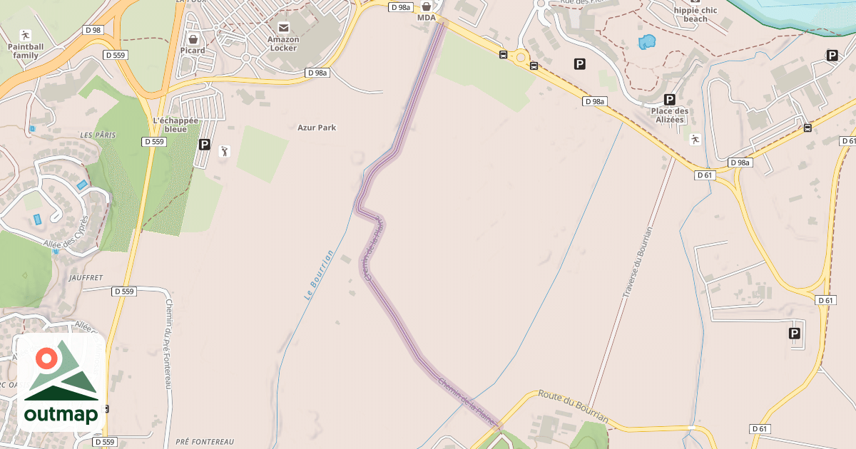 Map of Chemin de la Plaine