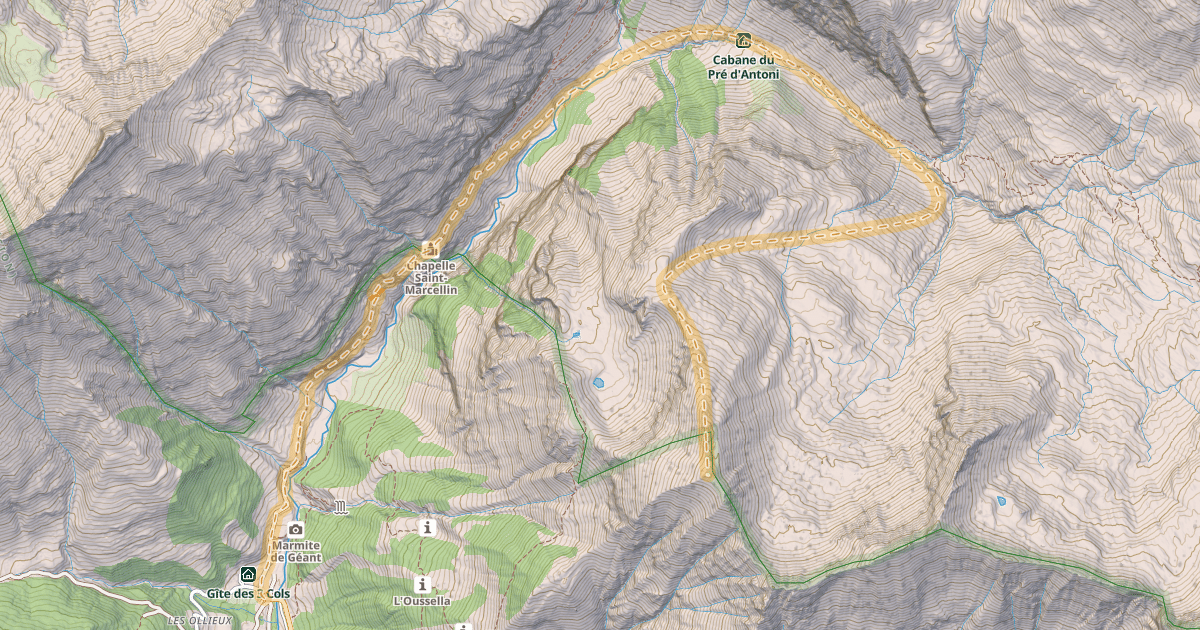 Map preview of Le Piarra — Champ Perchier