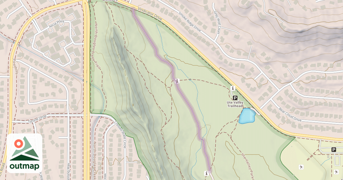 Map of Ute Valley Regional Trail