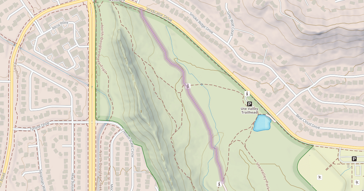 Map preview of Ute Valley Regional Trail