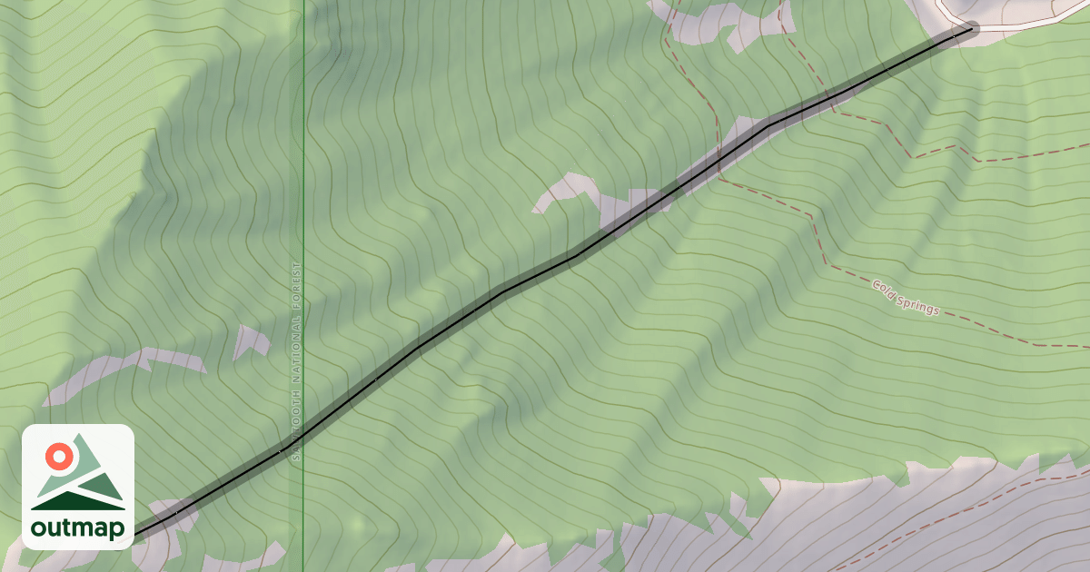 Map of Cold Springs Chutes