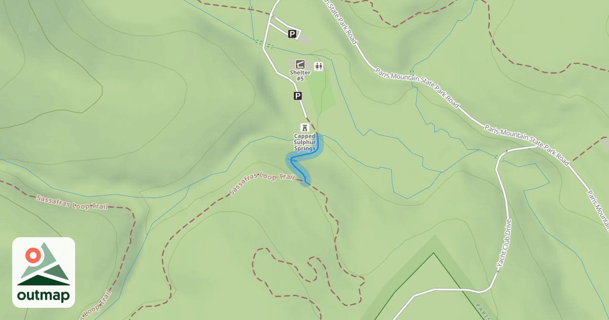 Map of Sassafras Loop Trail