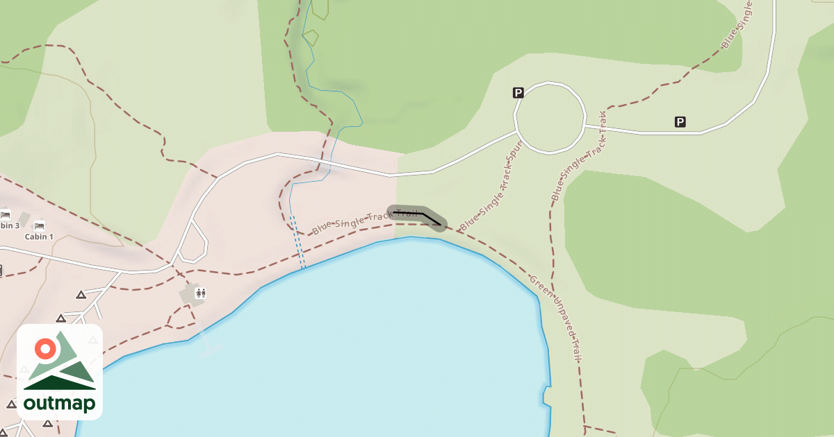 Map of Blue Single Track Trail