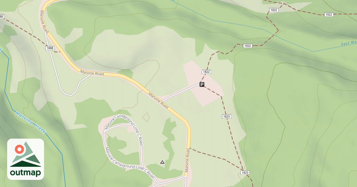 Map of MARVINE TRAILHEAD