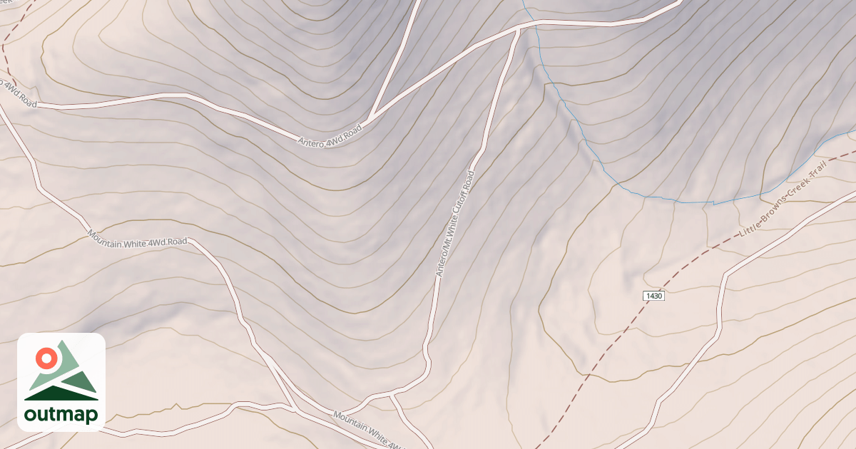 Map of ANTERO/MT.WHITE CUTOFF