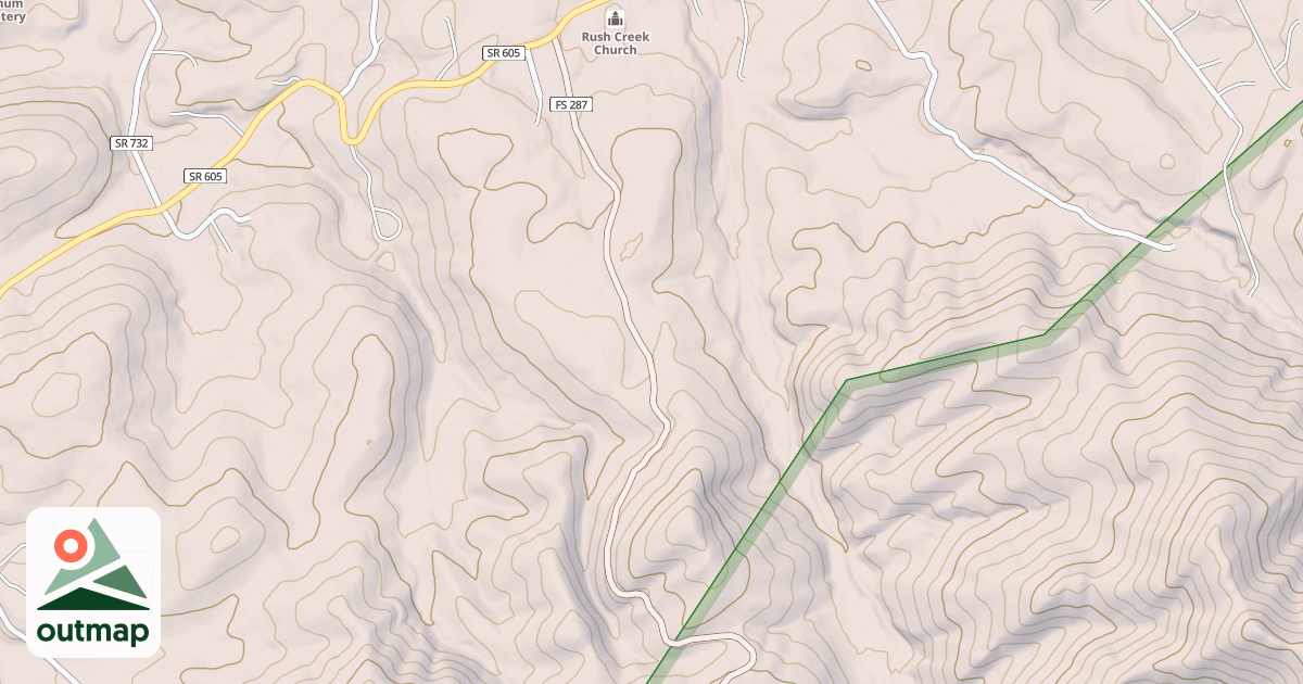 Map of RUSH CREEK