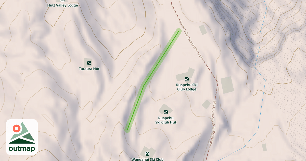Map of Hut Flat Beginners Area
