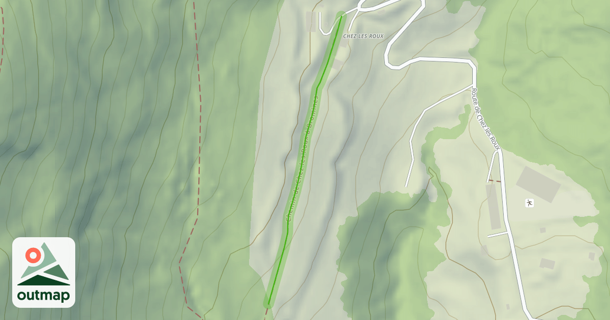 Map of Chemin de Chez les Roux à Bromines