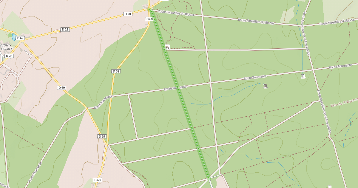 Map preview of Route forestière des Blanc Fossés