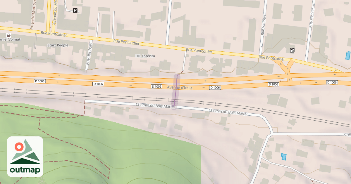 Map of Passage du Bois Martel