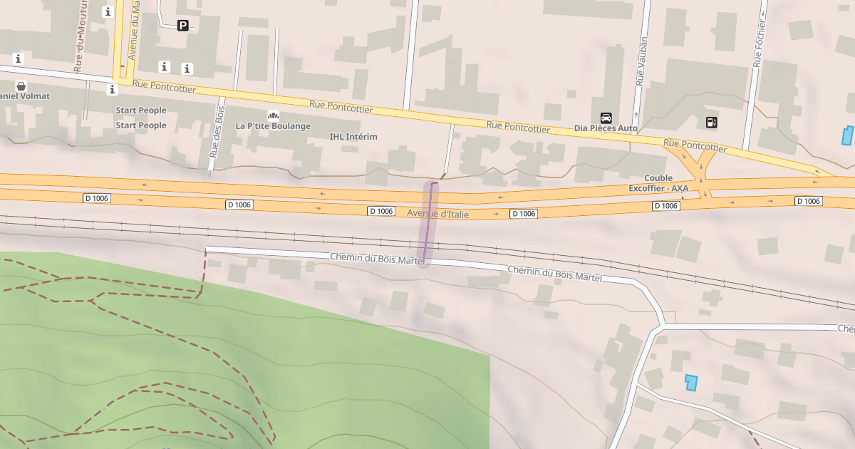 Map preview of Passage du Bois Martel