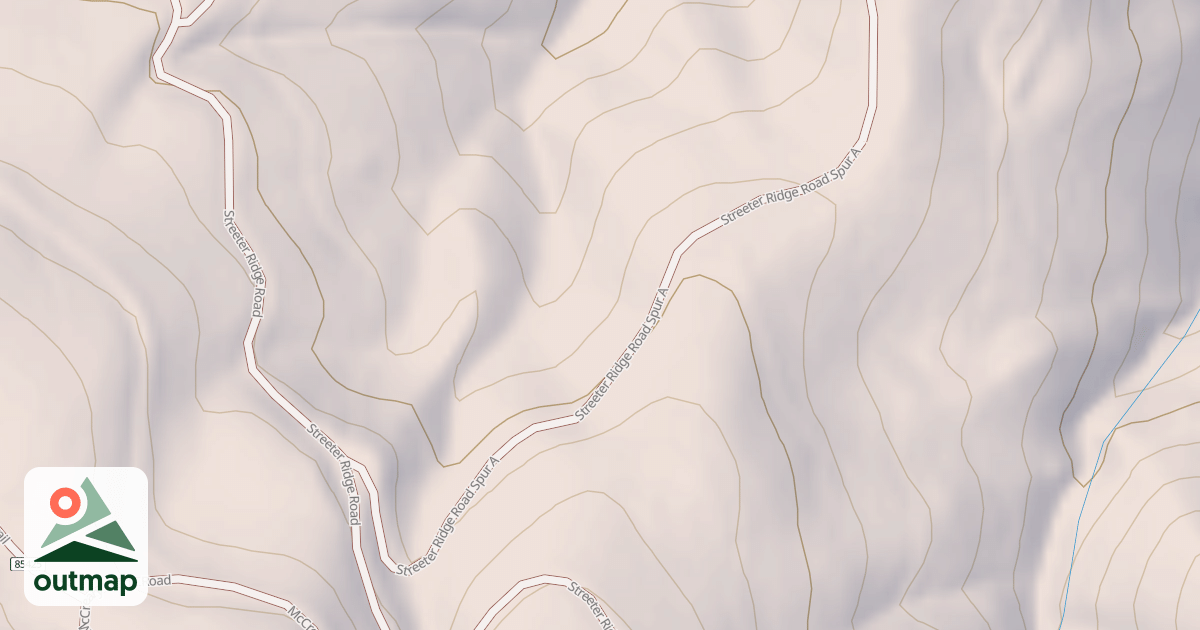 Map of STREETER RIDGE SPUR A