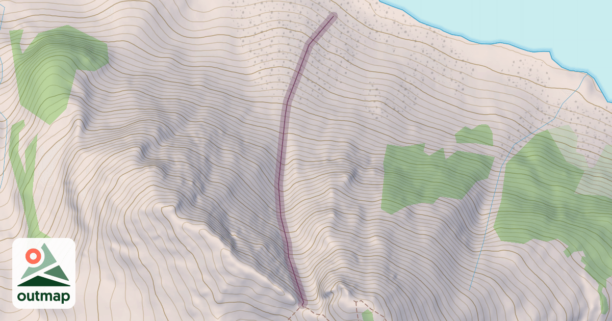 Map of North Face Couloir