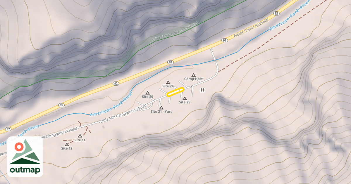 Map of Little Mill Winter Trail