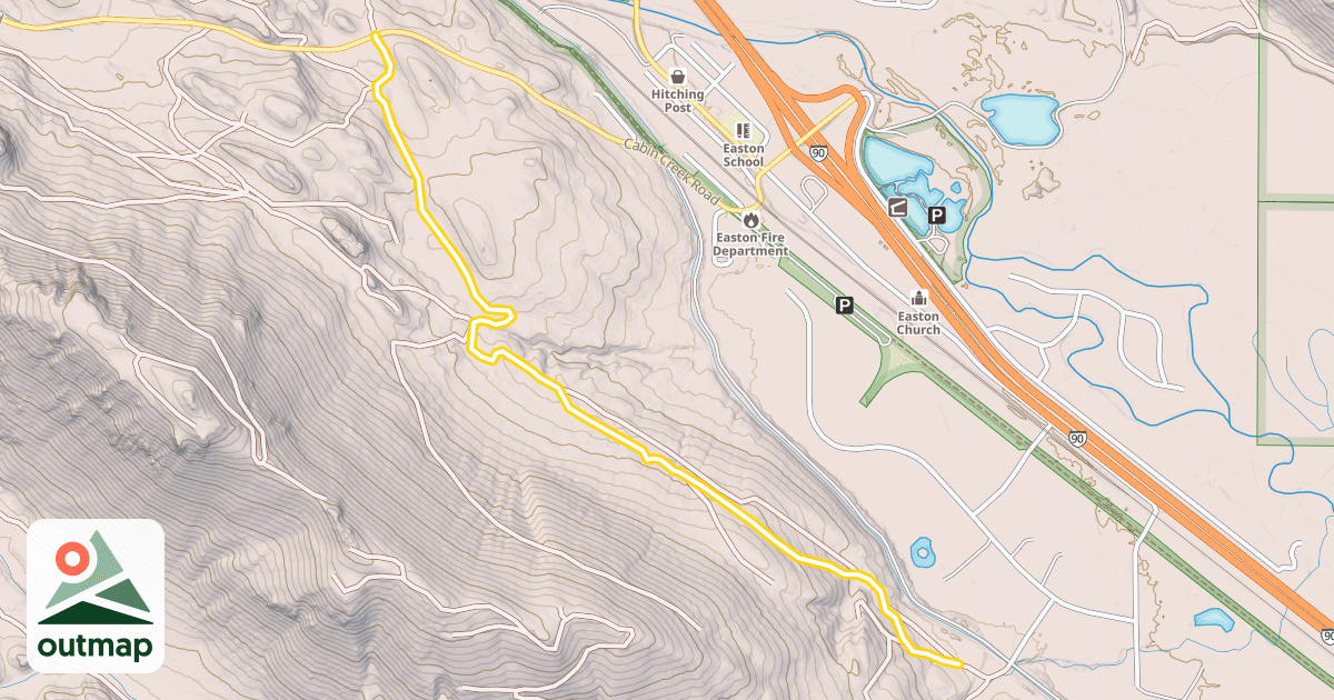 Map of Easton Powerline Snowmobile Trail