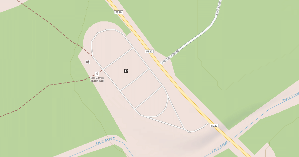 Map preview of ICE CAVES PARKING