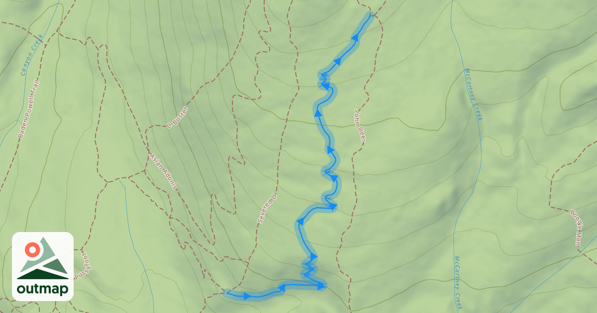 Map of Good Sir Martin Trail