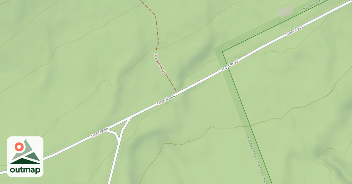 Map of Rothrock State Forest Seven Mountains Snowmobile Trails
