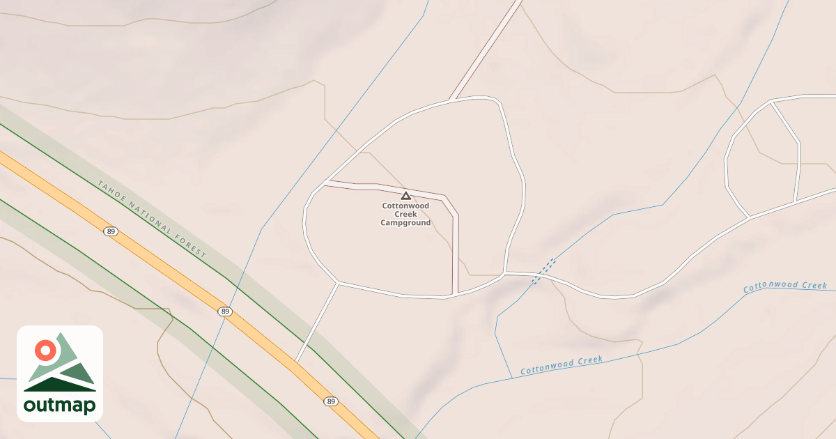 Map of COTTONWOOD CAMPGROUND