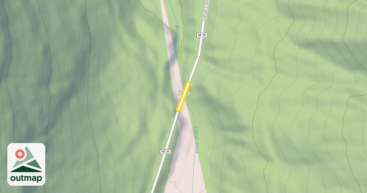 Map of Glacier Creek Road