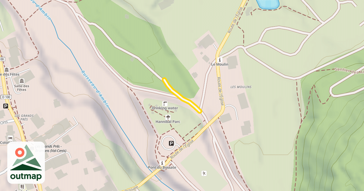 Map of Bramans - Le Verney
