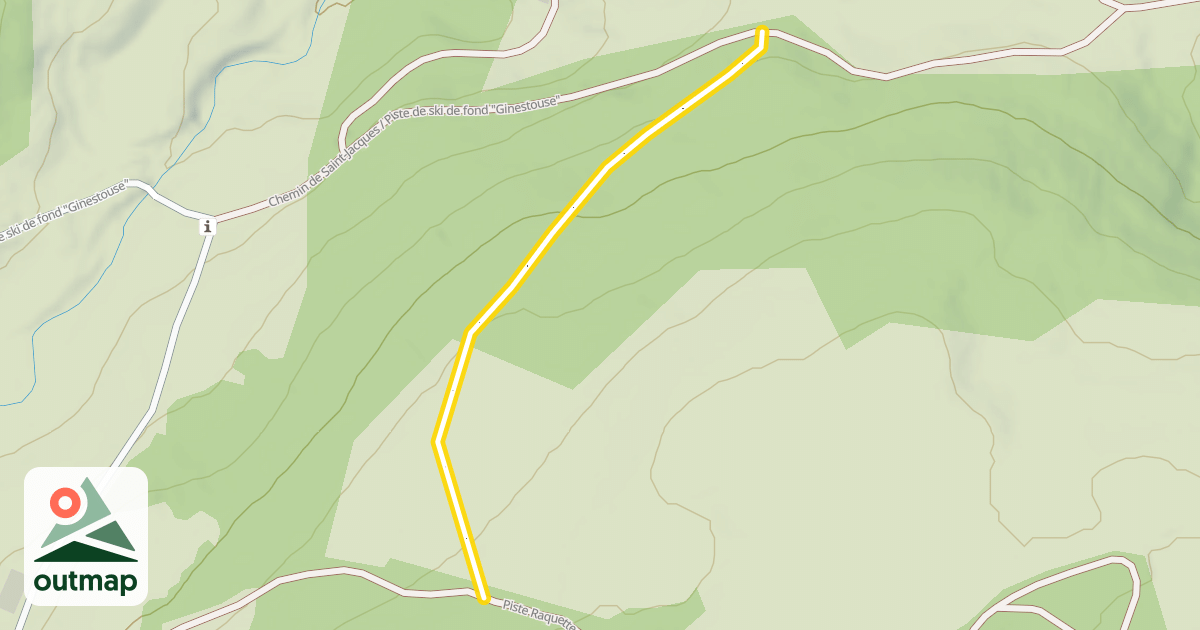 Map of Piste Raquette /Piste de ski de fond "Ginestouse"