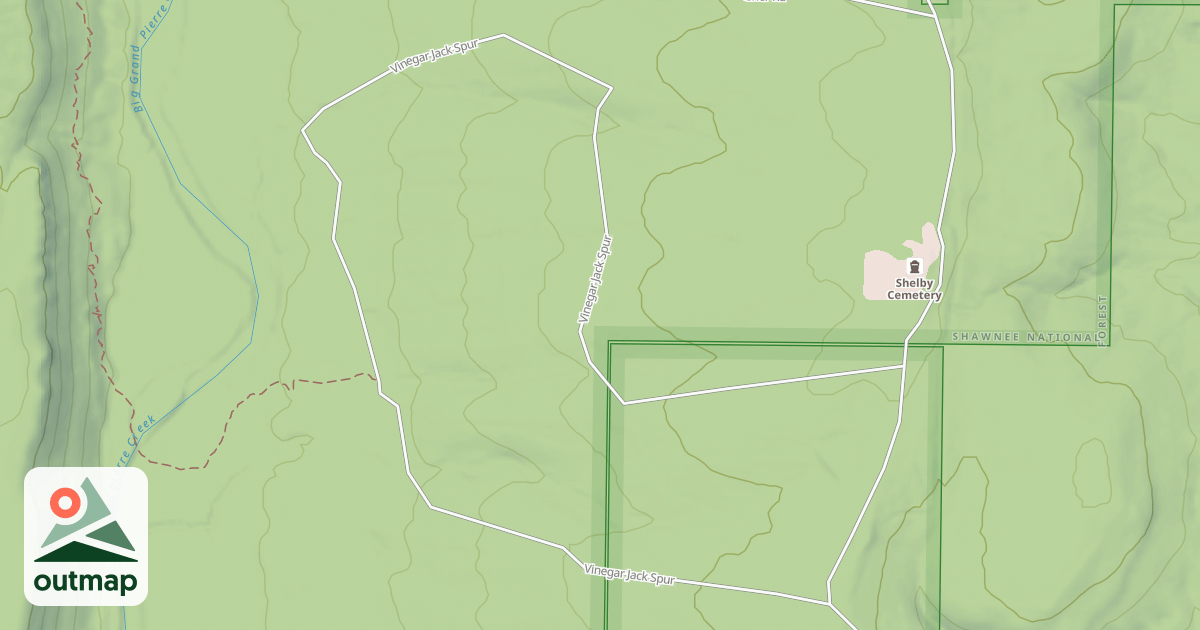 Map of VINEGAR JACK SPUR