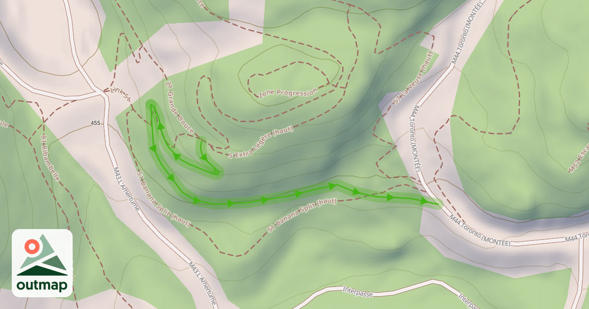 Map of 51 Banana Split (haut nord)