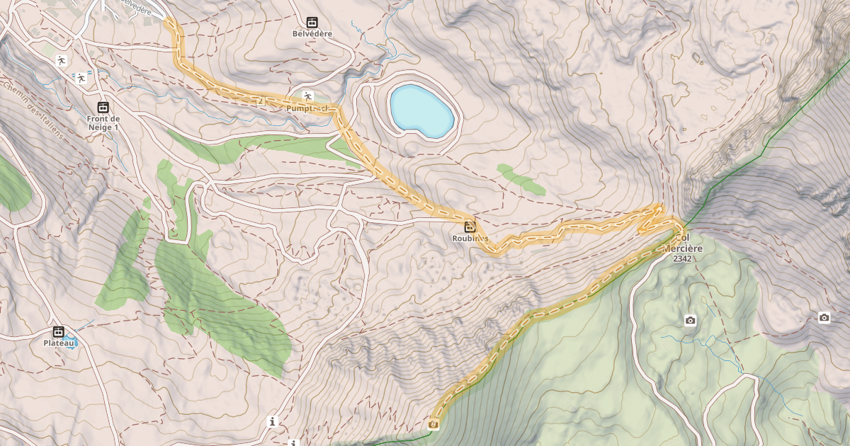 Map preview of Tête Mercière — Isola 2000