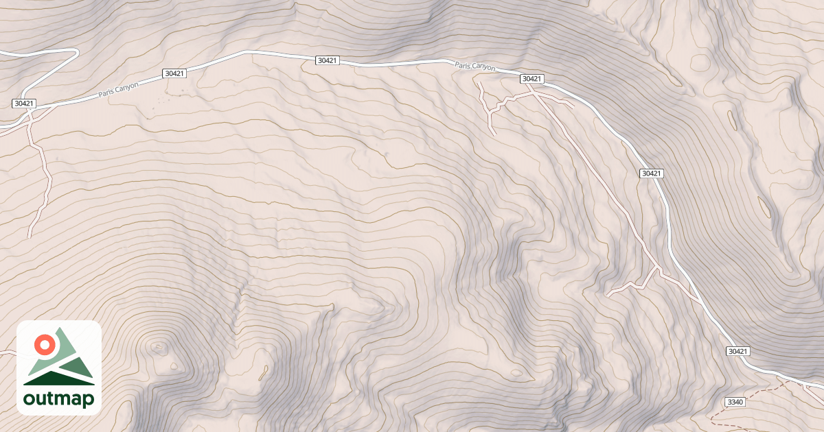 Map of PARIS CANYON