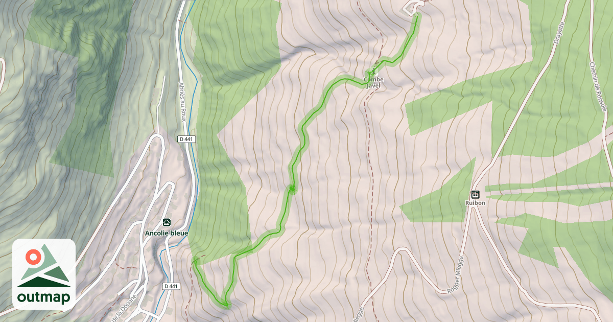 Map of Sentier du Cros
