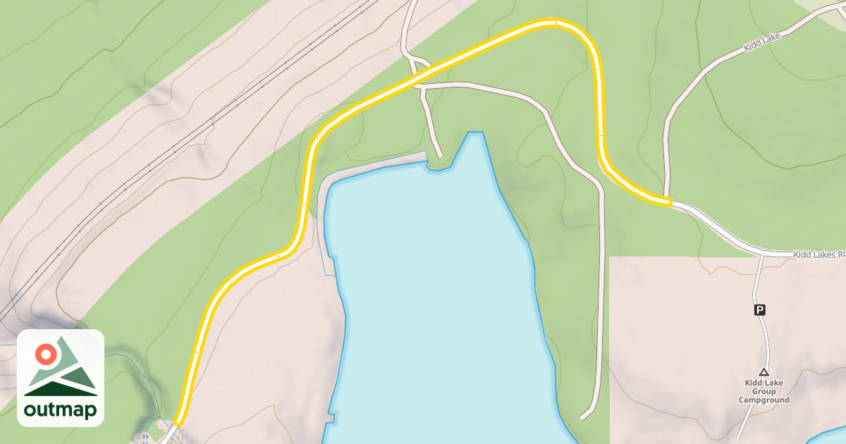 Map of Kidd Lakes Road