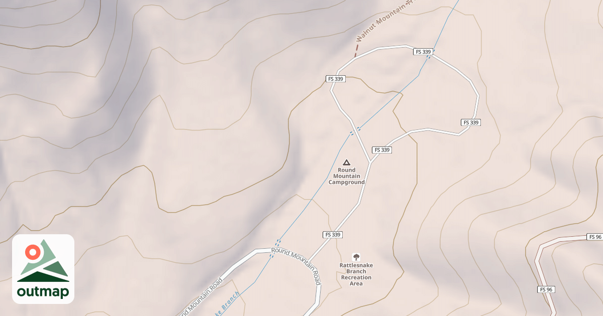 Map of ROUND MTN.REC.AREA