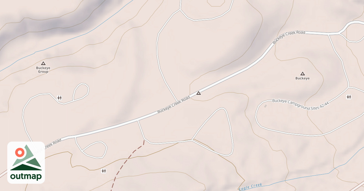 Map of BUCKEYE CREEK ROAD