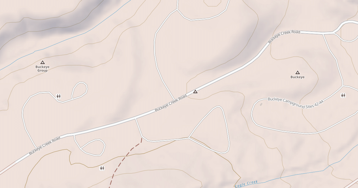 Map preview of BUCKEYE CREEK ROAD