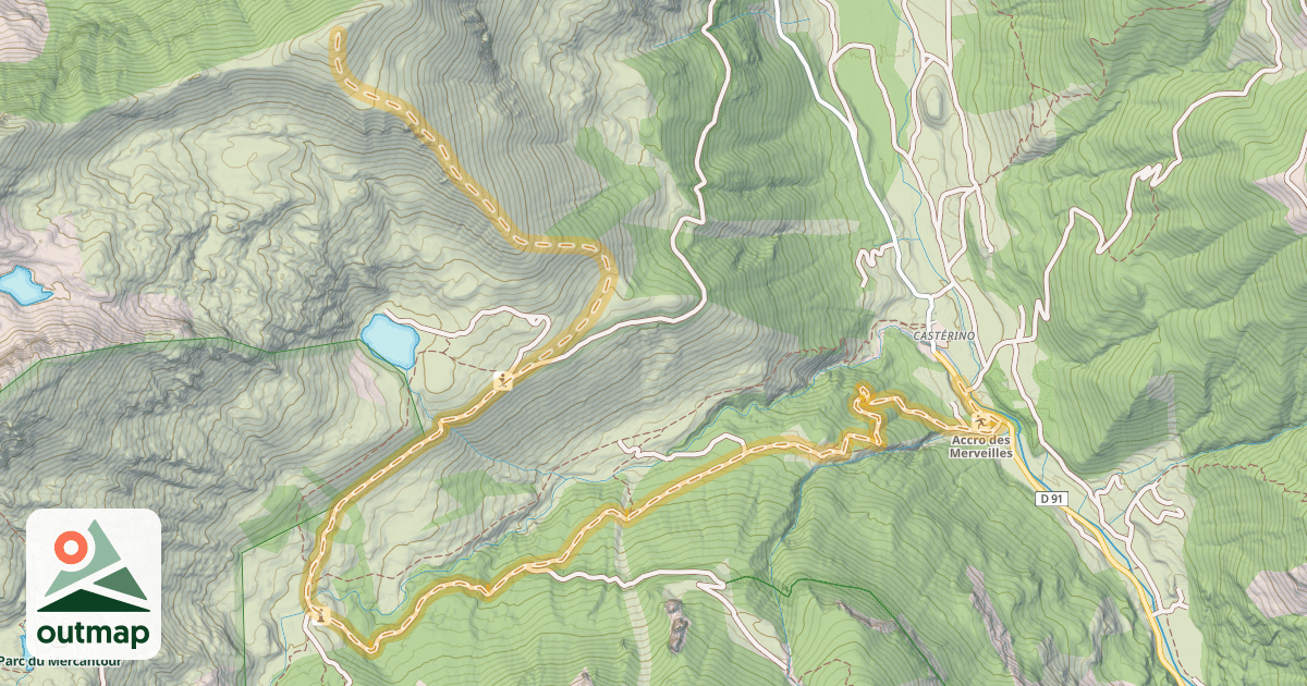 Map of Mont Paracouerte — Casterino