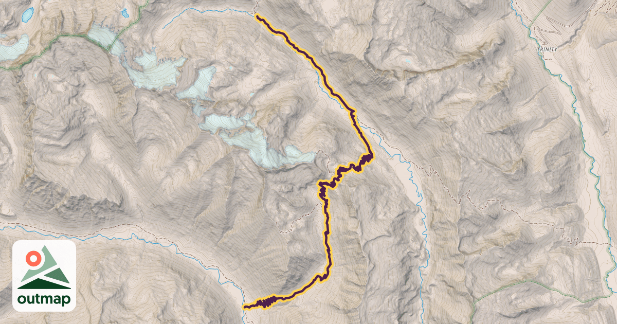 Map of Boulder Pass Trail